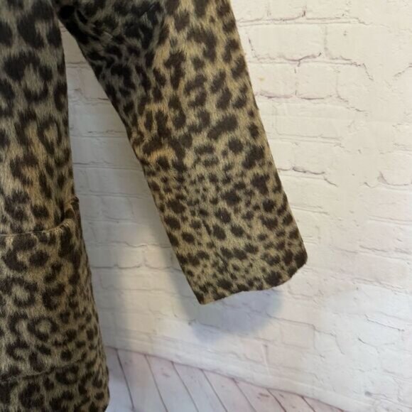 Helene Berman X Anthropologie Faux Feather Leopard Jacket size 6 - Picture 6 of 10